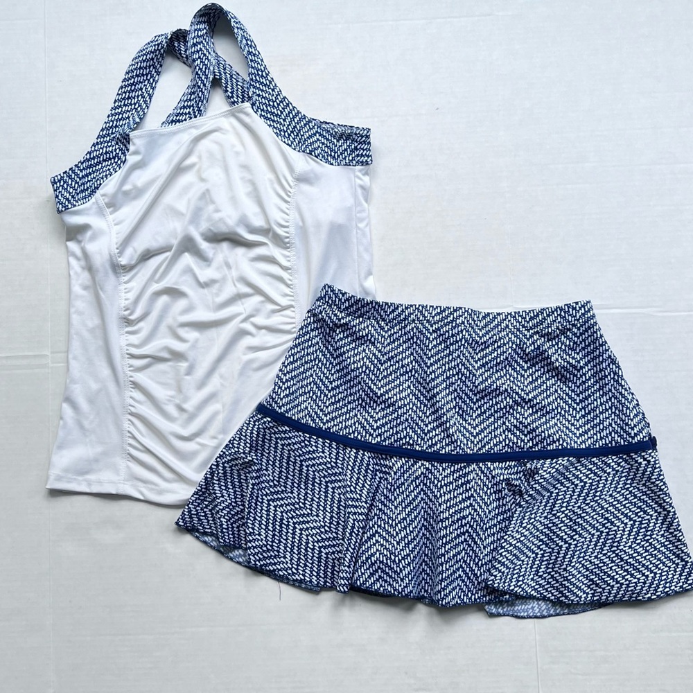 Jerdog Blu Top and Skirt Tennis Set